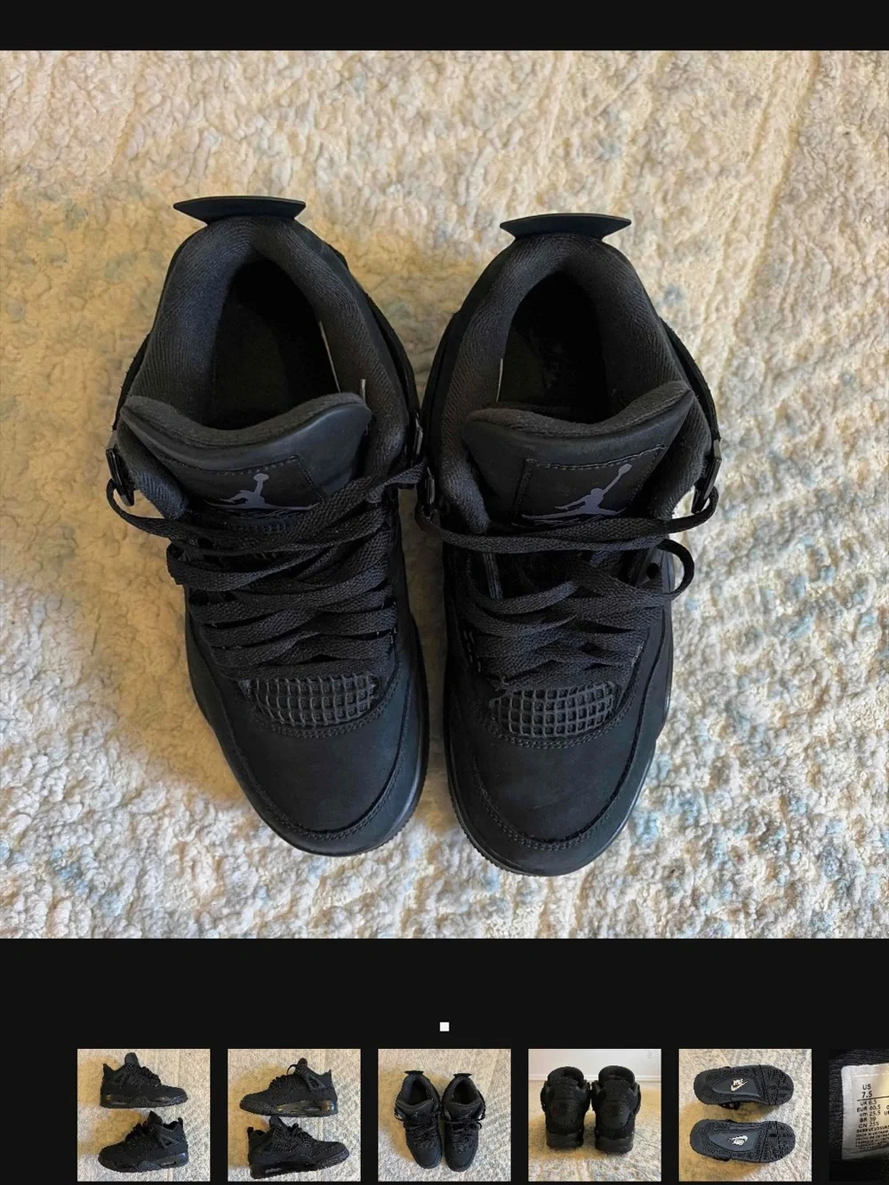 Air Jordan 4 Retro 'Black Cat’ 2025 Sneakers